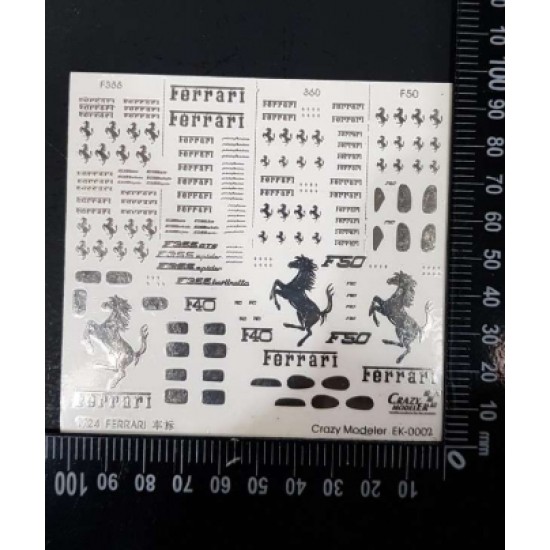 Metal Transfer - 1/24 Ferrari Metal Logo (B) Metal Transfer - 1/24 Ferrari Metal Logo (B)