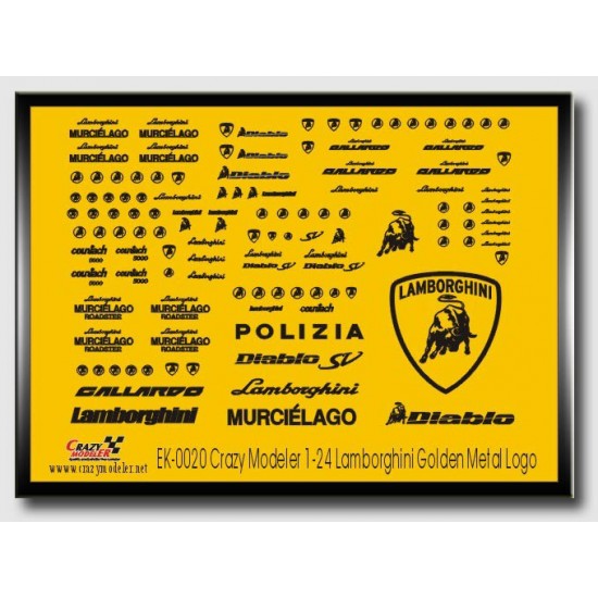 Metal Transfer - 1/24 Lamborghini Golden Metal Logo Metal Transfer - 1/24 Lamborghini Golden Metal Logo