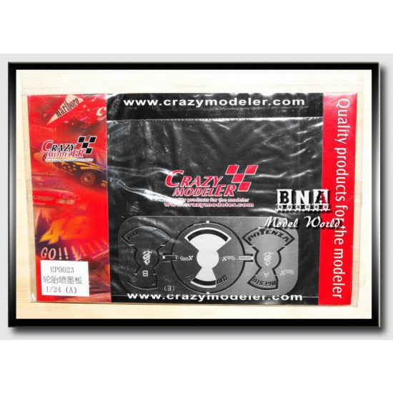 Photoetch - 1/24 Tyre Paint Template (A) Photoetch - 1/24 Tyre Paint Template (A)