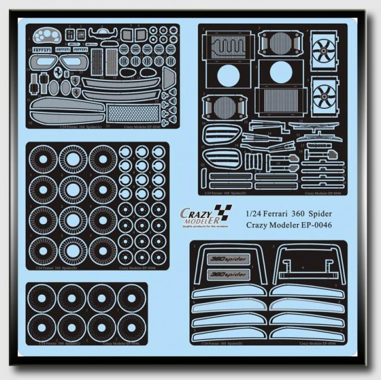 Photoetch Upgrade Set for 1/24 Ferrari 360 Spider (5pcs) Photoetch Upgrade Set for 1/24 Ferrari 360 Spider (5pcs)