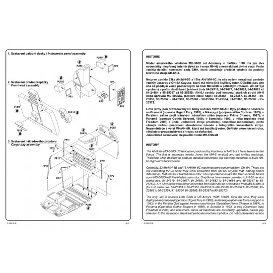 1/48 Modern US AH-6F/J Little Bird (Attack)Version Conversion & Weapon Set for Academy kit 1/48 Modern US AH-6F/J Little Bird (Attack)Version Conversion & Weapon Set for Academy kit