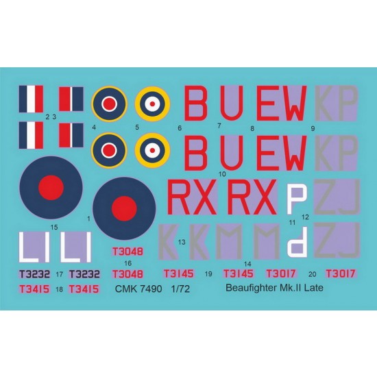 1/72 WWII Beaufighter Mk.II Late Type Conversion set 1/72 WWII Beaufighter Mk.II Late Type Conversion set