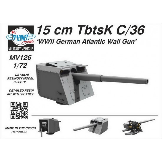 1/72 WWII German 15cm TbtsK C/36 Atlantic Wall Gun All Resin Kit 1/72 WWII German 15cm TbtsK C/36 Atlantic Wall Gun All Resin Kit