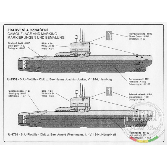 1/200 German Submarine U-Boot Typ XXIII (Resin kit)
