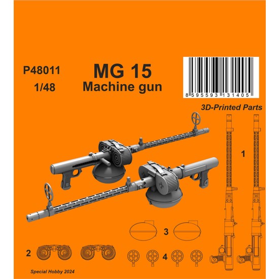1/48 MG 15 Machine Gun (2pcs) 1/48 MG 15 Machine Gun (2pcs)