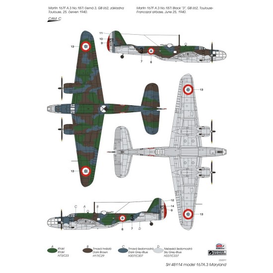 1/48 Model 167F Maryland Bomber Glenn over French 1940/1945 1/48 Model 167F Maryland Bomber Glenn over French 1940/1945