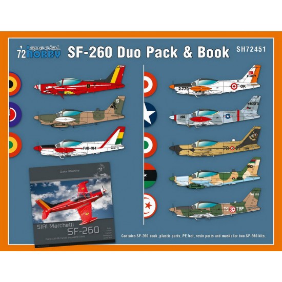 1/72 SIAI-Marchetti SF-260 Duo Pack & Book 1/72 SIAI-Marchetti SF-260 Duo Pack & Book