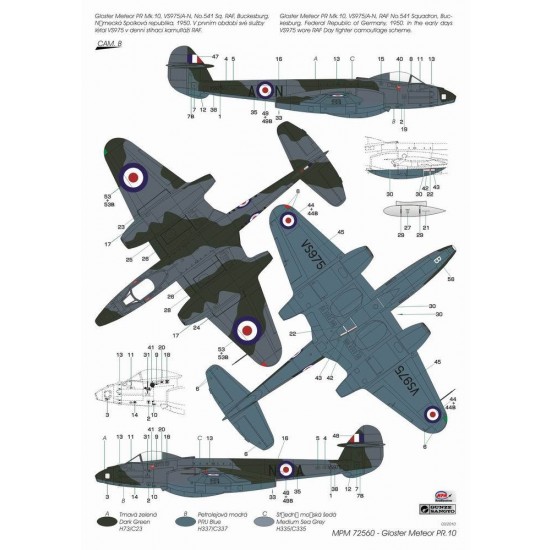 1/72 Gloster Meteor PR Mk.10 High-Altitude Photo-Recce Version 1/72 Gloster Meteor PR Mk.10 High-Altitude Photo-Recce Version
