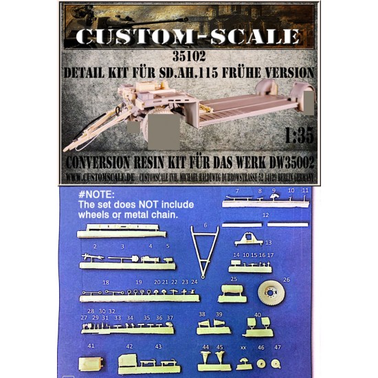 1/35 SdAh.115 Early Conversion set for Das Werk DW35002 1/35 SdAh.115 Early Conversion set for Das Werk DW35002