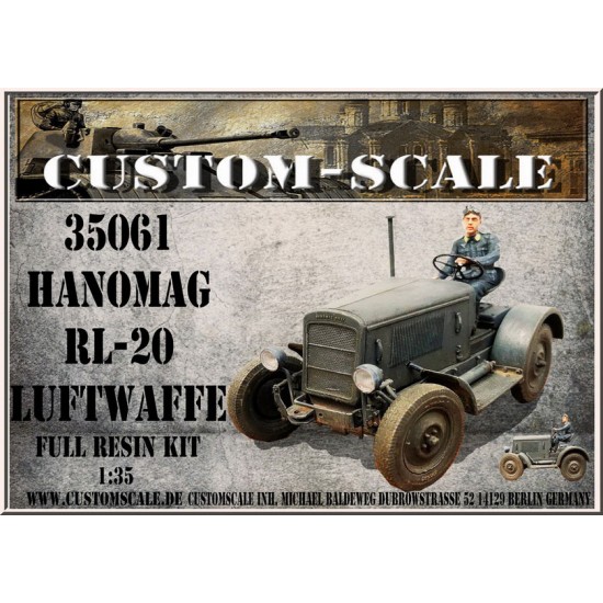 1/35 Luftwaffe Hanomag RL-20 Complet Resin kit with Driver 1/35 Luftwaffe Hanomag RL-20 Complet Resin kit with Driver
