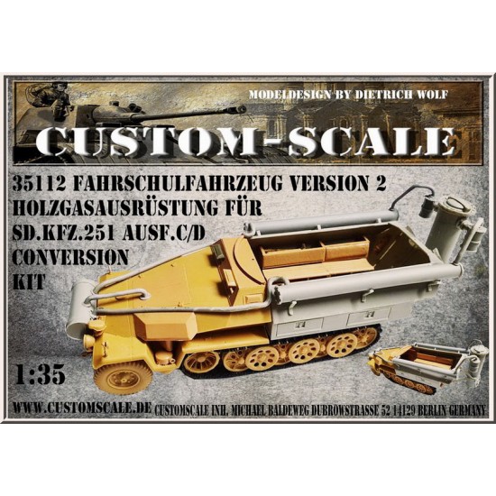 1/35 Holzgasausrustung Conversion set for Sd.Kfz.251 Ausf. C/D 1/35 Holzgasausrustung Conversion set for Sd.Kfz.251 Ausf. C/D