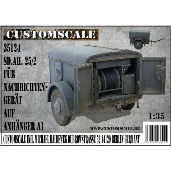 1/35 SdAh. 25/2 for Nachrichtengerat auf Anhanger A1 1/35 SdAh. 25/2 for Nachrichtengerat auf Anhanger A1