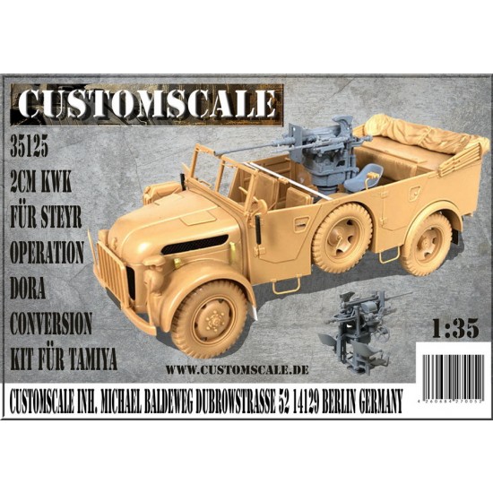 1/35 2cm KwK for Steyr - Operation Dora Conversion kit 1/35 2cm KwK for Steyr - Operation Dora Conversion kit