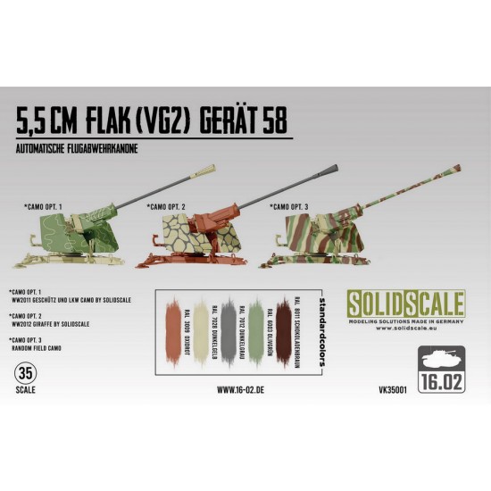 1/35 5.5cm Flak (VG2) Gerat 58 Automatic Anti-aircraft Gun 1/35 5.5cm Flak (VG2) Gerat 58 Automatic Anti-aircraft Gun