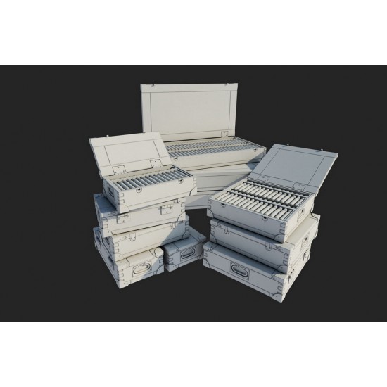 1/35 Ammoo Boxes for 3cm MK 103 & 3cm Flak 103/38 1/35 Ammoo Boxes for 3cm MK 103 & 3cm Flak 103/38