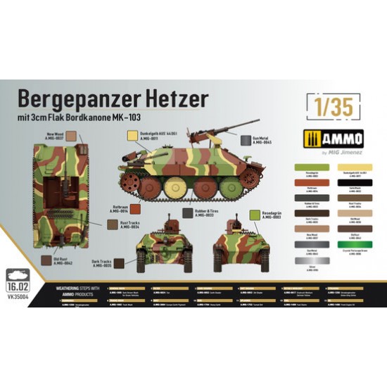 1/35 Bergepanzer Hetzer mit 3cm Flak Bordkanone MK-103 1/35 Bergepanzer Hetzer mit 3cm Flak Bordkanone MK-103