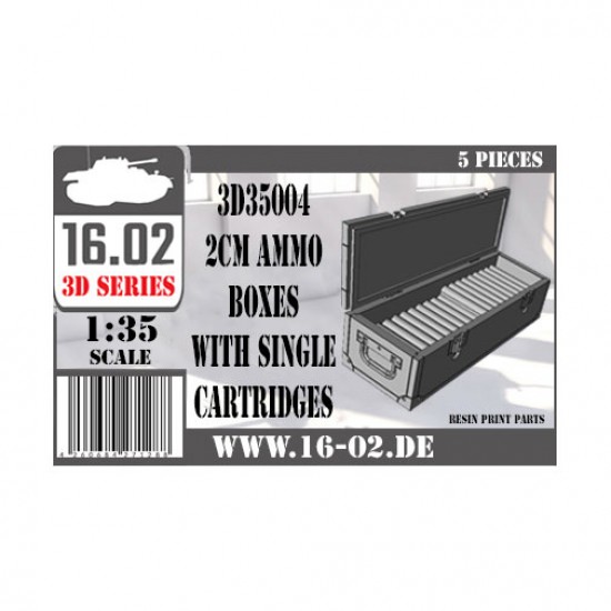 1/35 2cm Ammo Boxes with Single Cartridges 1/35 2cm Ammo Boxes with Single Cartridges