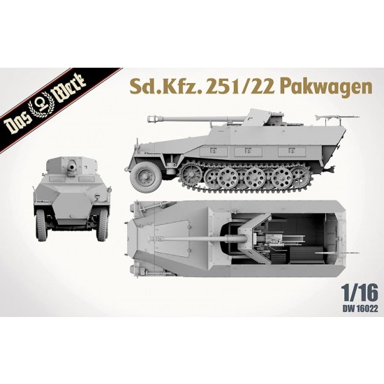 1/16 SdKfz.251/22 Ausf.D Pakwagen Half-track Armoured Personnel Carrier 1/16 SdKfz.251/22 Ausf.D Pakwagen Half-track Armoured Personnel Carrier