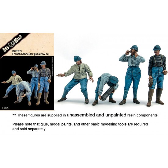 1/35 French Schneider Gun Crew (4 figures) 1/35 French Schneider Gun Crew (4 figures)