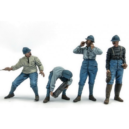 1/35 French Schneider Gun Crew (4 figures) 1/35 French Schneider Gun Crew (4 figures)