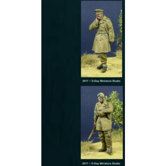 1/35 WWII BEF Officer & Dispatch Rider w/HQ (2 figures + accessories) 1/35 WWII BEF Officer & Dispatch Rider w/HQ (2 figures + accessories)