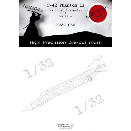 1/32 McDonnell Douglas F-4E Phantom II National Insignias Masking for Academy kits 1/32 McDonnell Douglas F-4E Phantom II National Insignias Masking for Academy kits