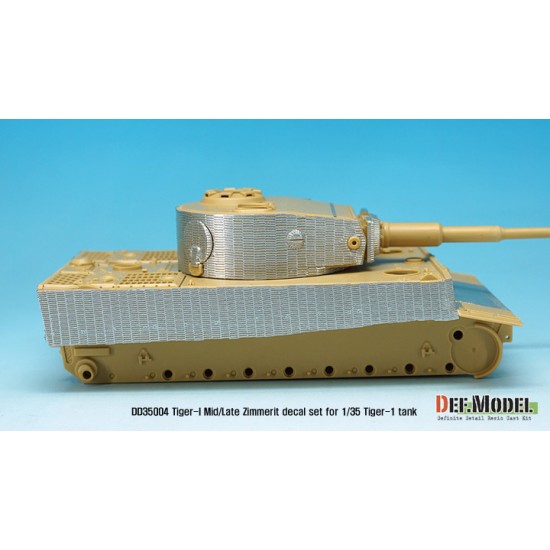 1/35 Tiger I Mid/Late Zimmerit Coating Decals Set #1 for Academy/AFV Club/Dragon/Tamiya 1/35 Tiger I Mid/Late Zimmerit Coating Decals Set #1 for Academy/AFV Club/Dragon/Tamiya