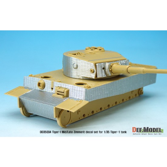 1/35 Tiger I Mid/Late Zimmerit Coating Decals Set #1 for Academy/AFV Club/Dragon/Tamiya 1/35 Tiger I Mid/Late Zimmerit Coating Decals Set #1 for Academy/AFV Club/Dragon/Tamiya