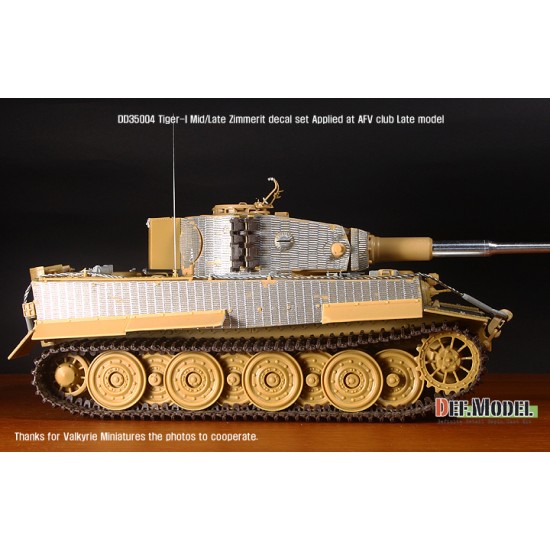 1/35 Tiger I Mid/Late Zimmerit Coating Decals Set #1 for Academy/AFV Club/Dragon/Tamiya 1/35 Tiger I Mid/Late Zimmerit Coating Decals Set #1 for Academy/AFV Club/Dragon/Tamiya