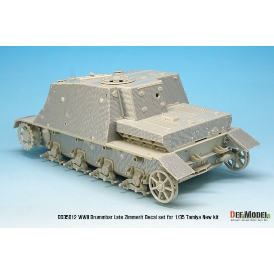 1/35 German Sturmpanzer.IV Brummbar (late) Zimmerit Decal set for Tamiya kit #35353 1/35 German Sturmpanzer.IV Brummbar (late) Zimmerit Decal set for Tamiya kit #35353
