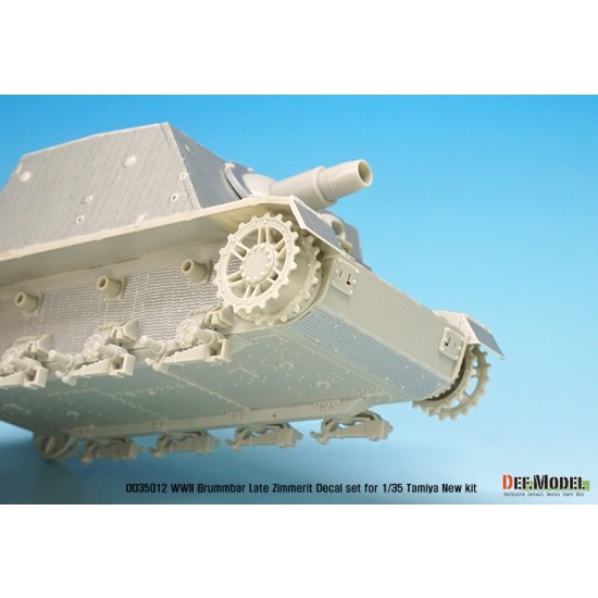 1/35 German Sturmpanzer.IV Brummbar (late) Zimmerit Decal set for Tamiya kit #35353 1/35 German Sturmpanzer.IV Brummbar (late) Zimmerit Decal set for Tamiya kit #35353