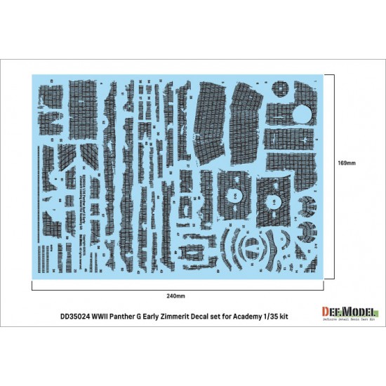 1/35 WWII Panther G Zimmerit Decal set for Academy kit 1/35 WWII Panther G Zimmerit Decal set for Academy kit