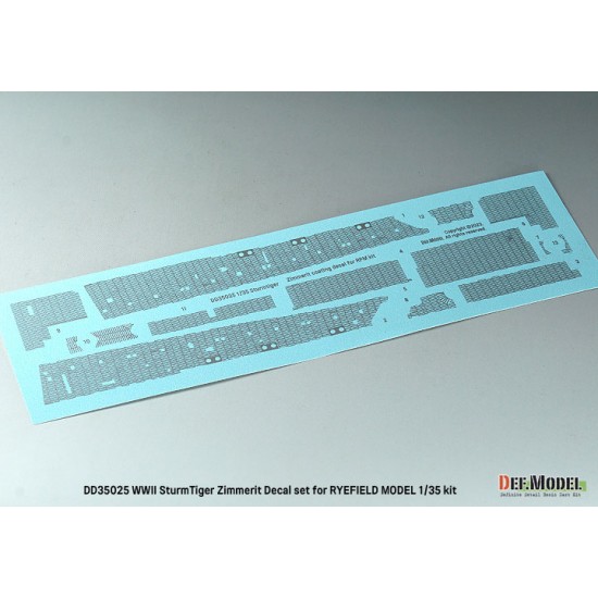 1/35 WWII SturmTiger Zimmerit Decal set for Rye Field Model 1/35 WWII SturmTiger Zimmerit Decal set for Rye Field Model