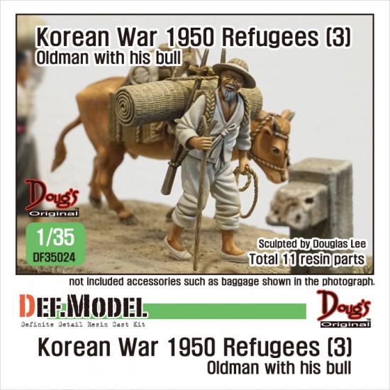 1/35 Korea War Refugees #3 1950-51 Old Man with His Bull 1/35 Korea War Refugees #3 1950-51 Old Man with His Bull