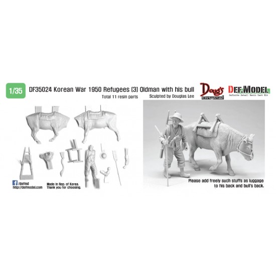 1/35 Korea War Refugees #3 1950-51 Old Man with His Bull 1/35 Korea War Refugees #3 1950-51 Old Man with His Bull