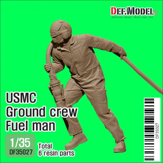 1/35 Modern USMC Ground Crew Fuel Man w/3D Printed Nozzle Part