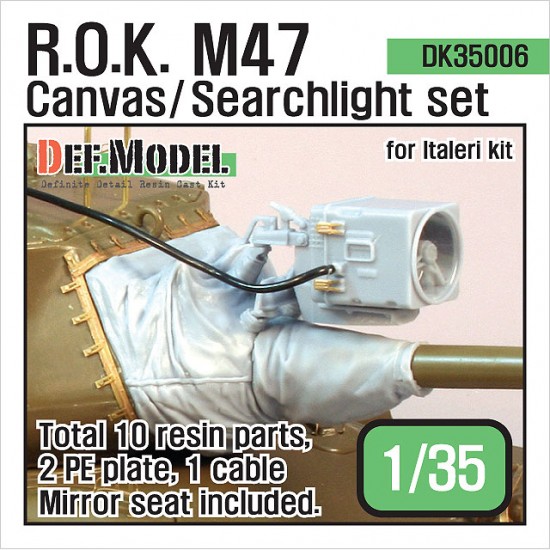1/35 ROK M47 Patton Canvas/Searchlight set for Italeri kits 1/35 ROK M47 Patton Canvas/Searchlight set for Italeri kits