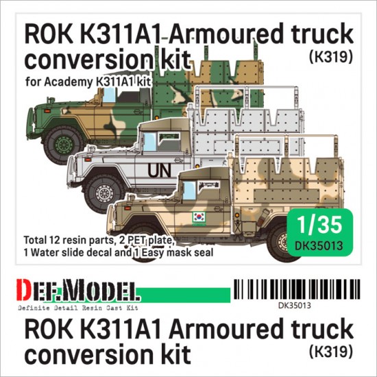 1/35 ROK K311A1 Armoured Truck Conversion set for Academy kit 1/35 ROK K311A1 Armoured Truck Conversion set for Academy kit