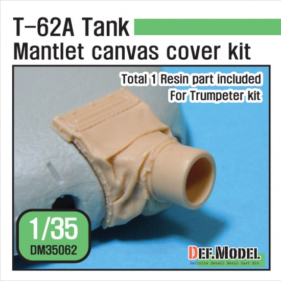 1/35 T-62A Mantlet Canvas Cover Set for Trumpeter kit