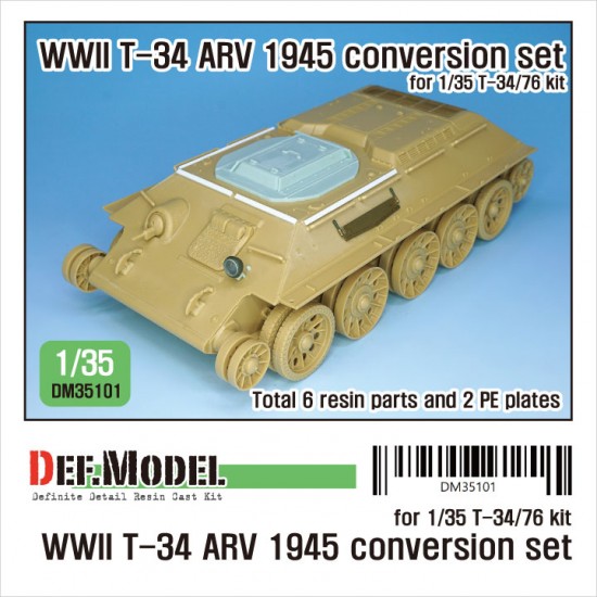 1/35 WWII Soviet T-34 ARV 1945 Conversion set for T-34/76 kits 1/35 WWII Soviet T-34 ARV 1945 Conversion set for T-34/76 kits