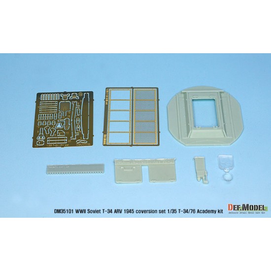 1/35 WWII Soviet T-34 ARV 1945 Conversion set for T-34/76 kits 1/35 WWII Soviet T-34 ARV 1945 Conversion set for T-34/76 kits