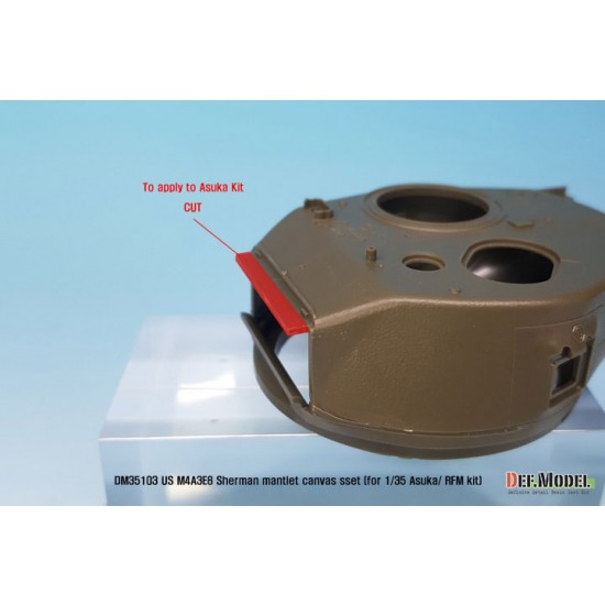 1/35 M4A3E8 Easy Eight Sherman Mantlet Canvas Cover for Rye Field Model/Asuka kits 1/35 M4A3E8 Easy Eight Sherman Mantlet Canvas Cover for Rye Field Model/Asuka kits