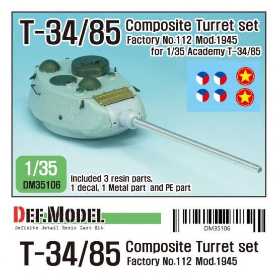 1/35 T-34/85 Composite Turret set Mod.45 for Academy Factory No.112 kit 1/35 T-34/85 Composite Turret set Mod.45 for Academy Factory No.112 kit