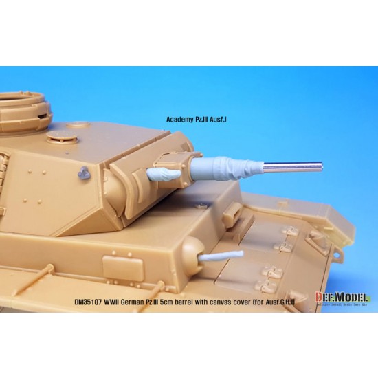 1/35 WWII WWII German Pz.III 5cm Barrel w/Canvas Cover for Ausf.G/H/J 1/35 WWII WWII German Pz.III 5cm Barrel w/Canvas Cover for Ausf.G/H/J