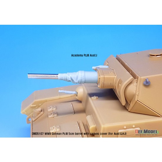 1/35 WWII WWII German Pz.III 5cm Barrel w/Canvas Cover for Ausf.G/H/J 1/35 WWII WWII German Pz.III 5cm Barrel w/Canvas Cover for Ausf.G/H/J