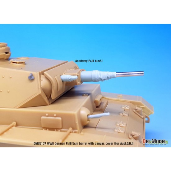 1/35 WWII WWII German Pz.III 5cm Barrel w/Canvas Cover for Ausf.G/H/J 1/35 WWII WWII German Pz.III 5cm Barrel w/Canvas Cover for Ausf.G/H/J