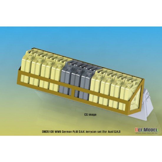 1/35 WWII German Pz.III DAK Dummy Jerry Can set for Ausf.G/H/J 1/35 WWII German Pz.III DAK Dummy Jerry Can set for Ausf.G/H/J