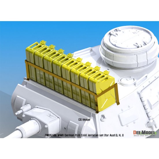 1/35 WWII German Pz.III DAK Dummy Jerry Can set for Ausf.G/H/J 1/35 WWII German Pz.III DAK Dummy Jerry Can set for Ausf.G/H/J