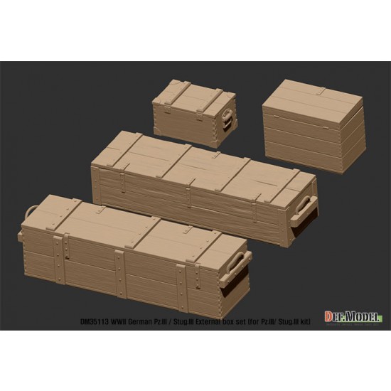 1/35 WWII German Pz.III / Stug.III External Box set for Pz.III/ Stug.III kits 1/35 WWII German Pz.III / Stug.III External Box set for Pz.III/ Stug.III kits