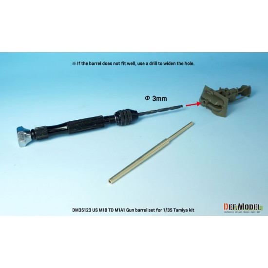 1/35 WWII US M18 TD M1A1 Gun Barrel for Tamiya kits 1/35 WWII US M18 TD M1A1 Gun Barrel for Tamiya kits